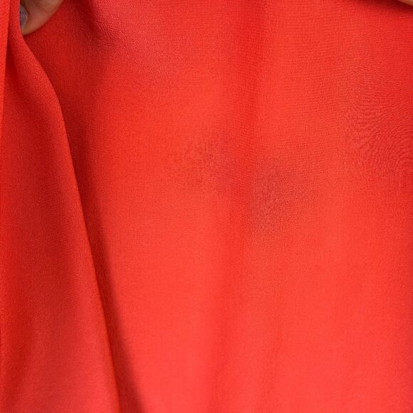 JOIE Vibrant Coral Orange 100% Silk Sleeveless Tank Top Blouse Racerback Scoop M - Picture 10 of 10
